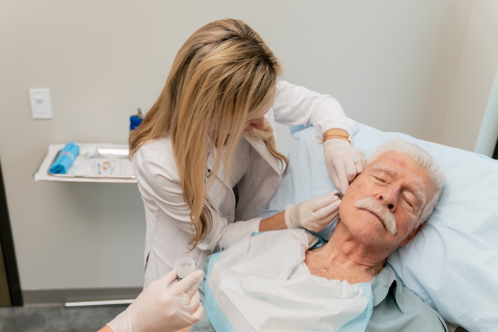 Mohs surgery underway at Newnan Dermatology